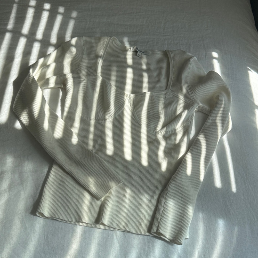Madewell Cream Crew Neck Sweater